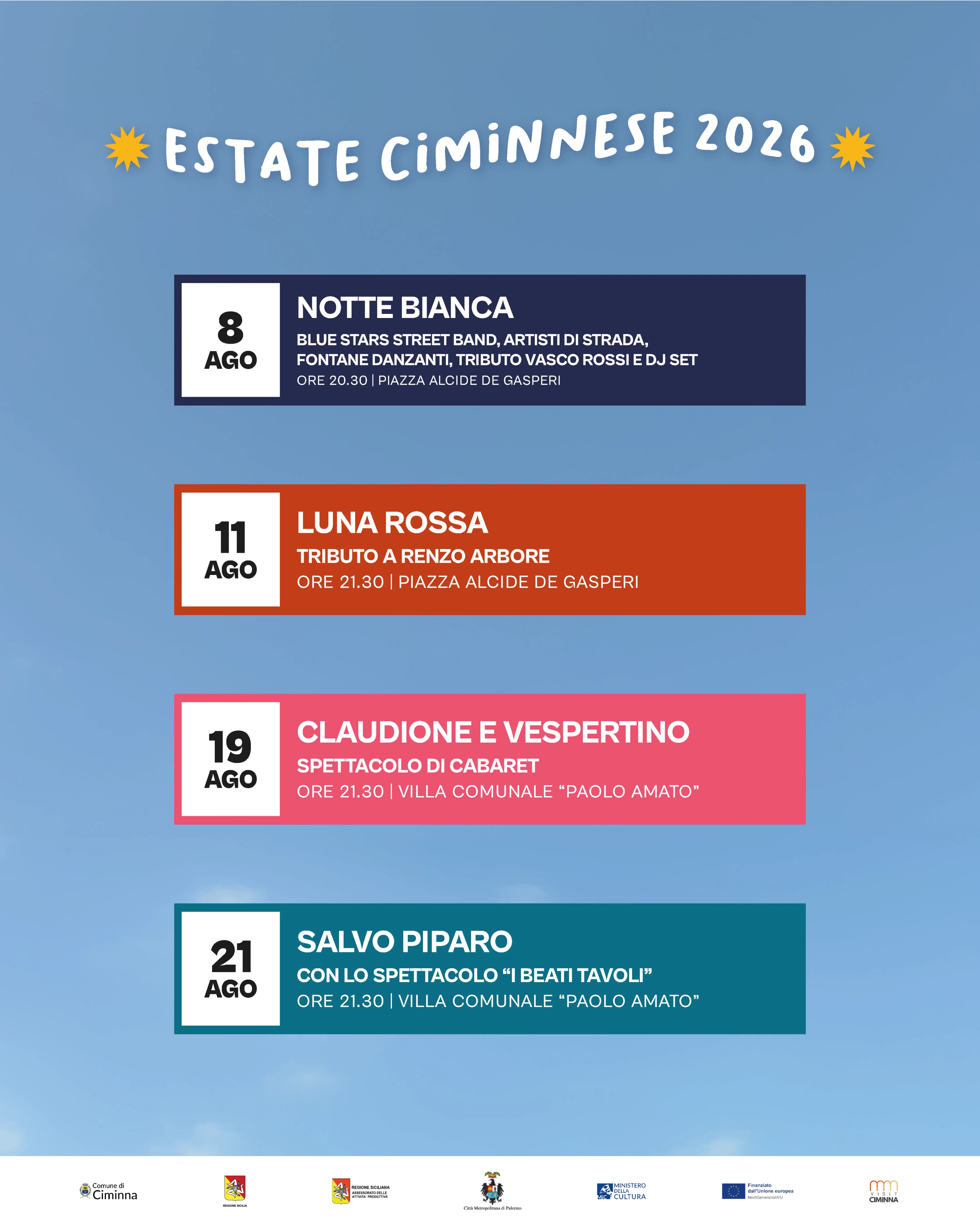 Ciminna, un’estate da raccontare: TALIA per la comunicazione del palinsesto 2026 gallery 4