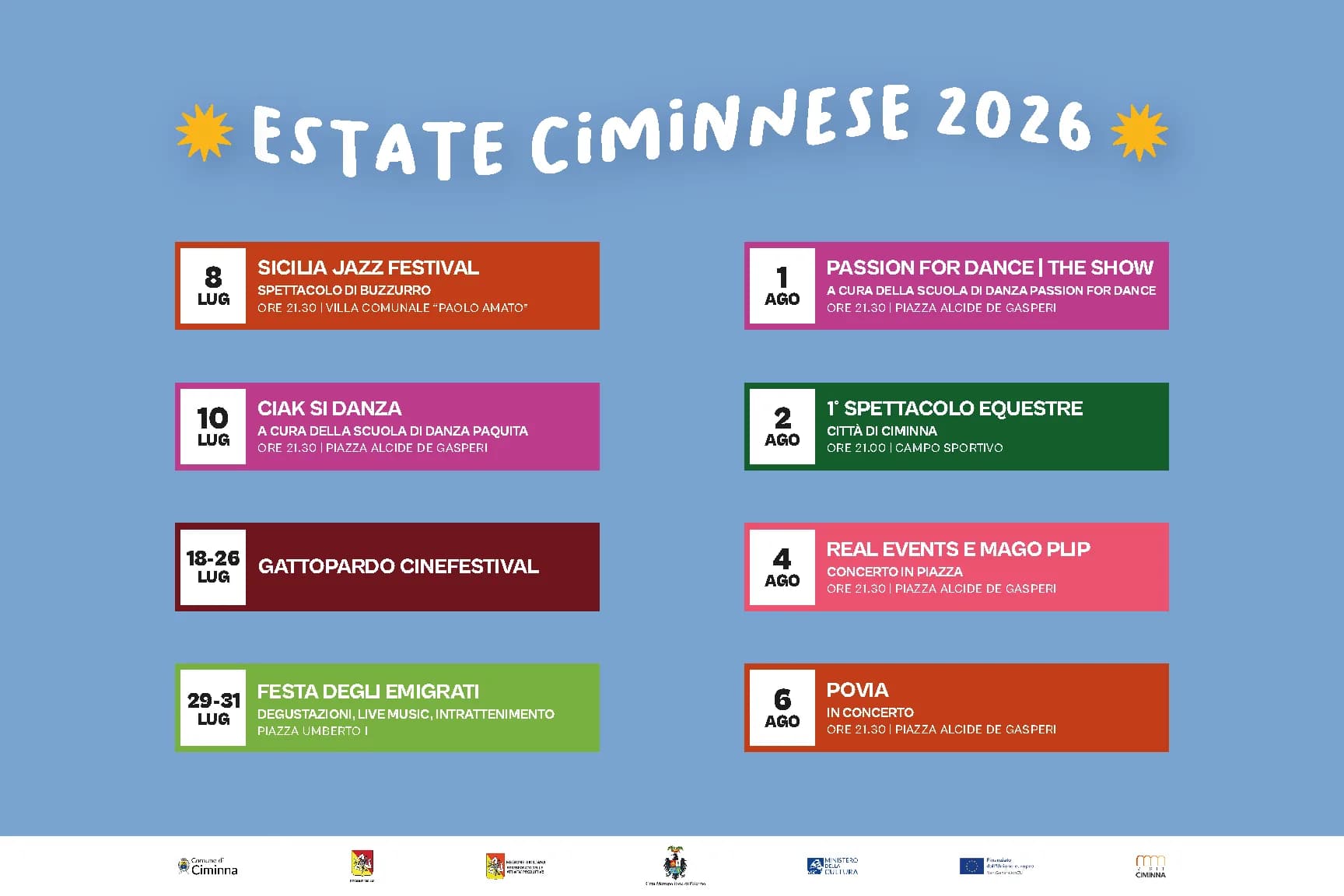 Ciminna, un’estate da raccontare: TALIA per la comunicazione del palinsesto 2026
